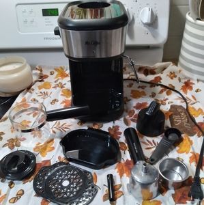 Mr. Coffee 4-Shot Steam Espresso Cappuccino and Latte Maker - Black/Silver